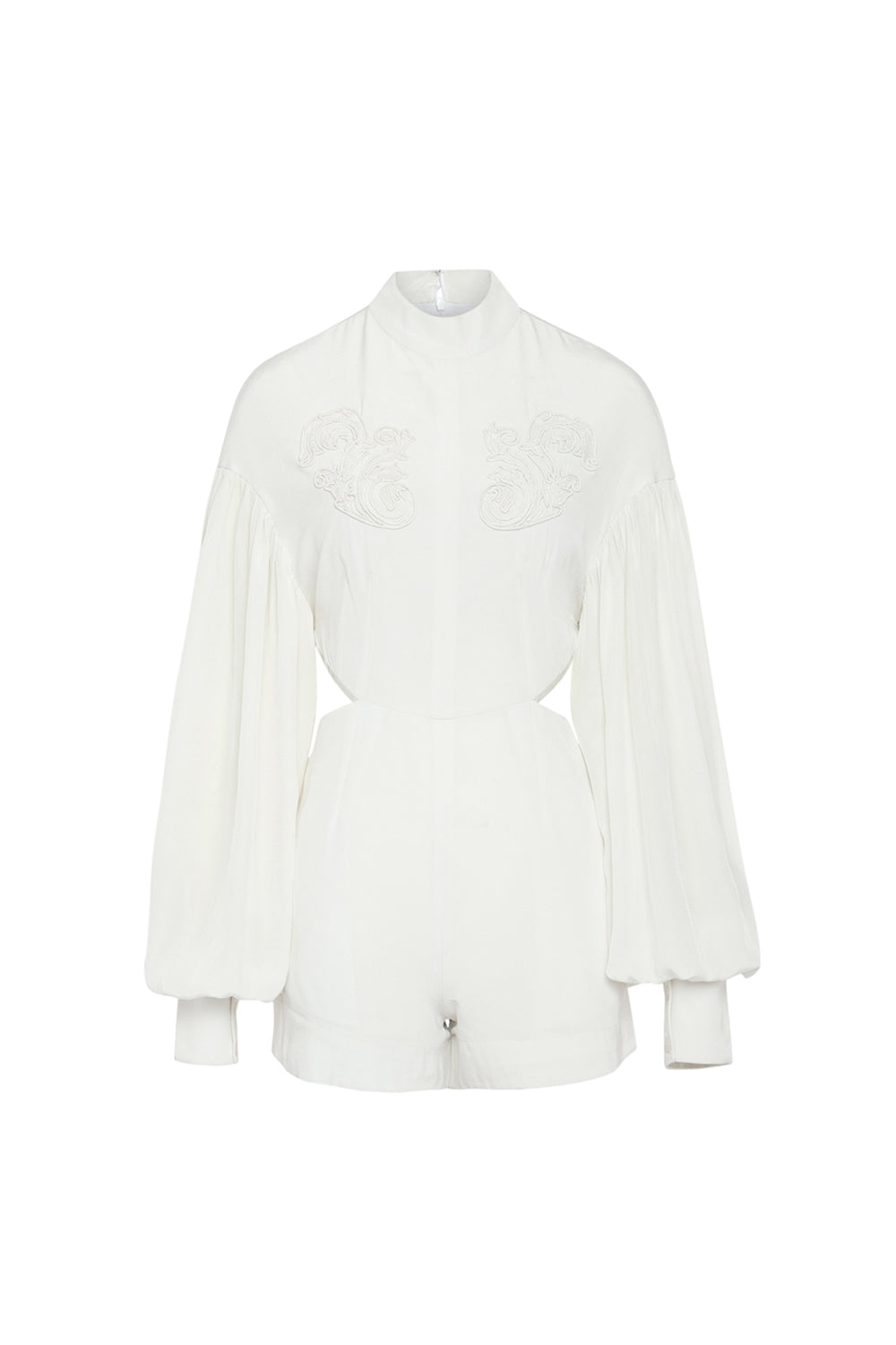 Hand Embroidered Silk Crêpe Playsuit