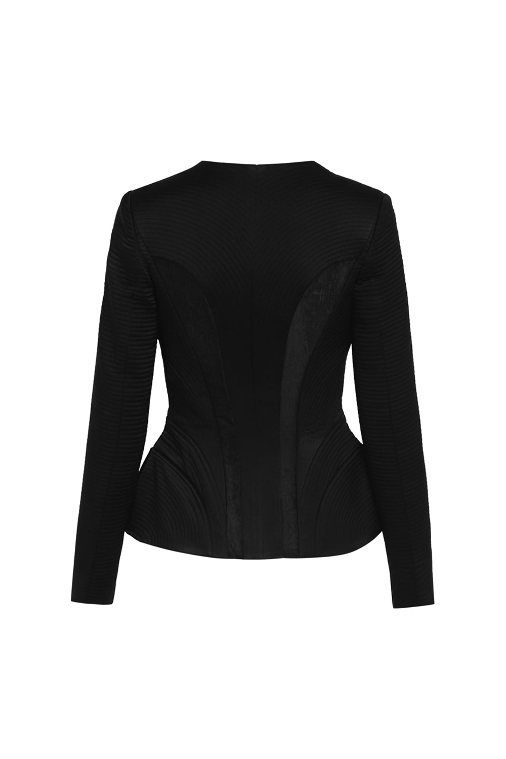 Quilted Silk Satin Corset Blazer